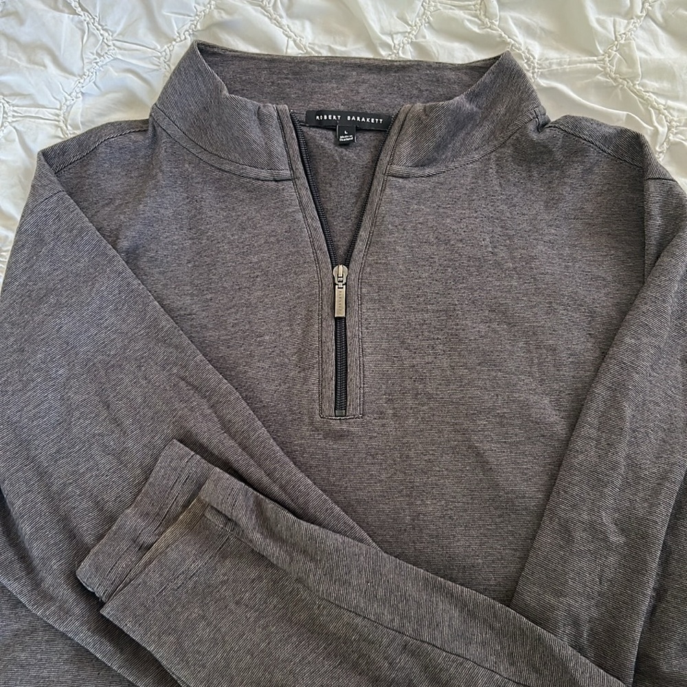 Soft 1/4 zip thick 100% cotton long sleeve shirt - Picture 2 of 3